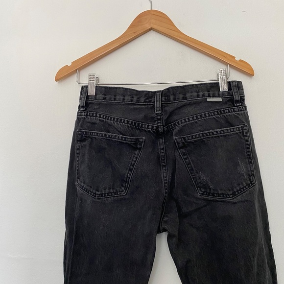 Boyish The Tommy High Rise Straight Grunge Jean in Black Size 27 - Picture 2 of 5
